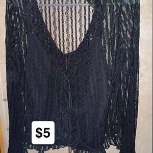 Liberty Love Black Lace Blouse